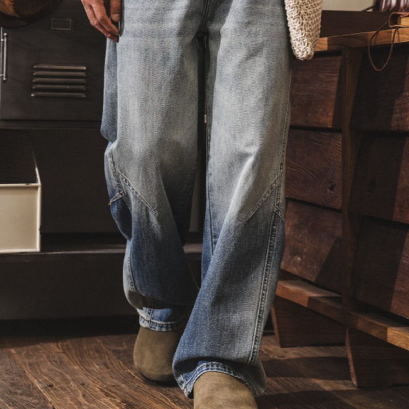 Retro Wide-Legged Jeans V0909