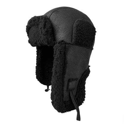 Fake Leather Winter Cap V0882