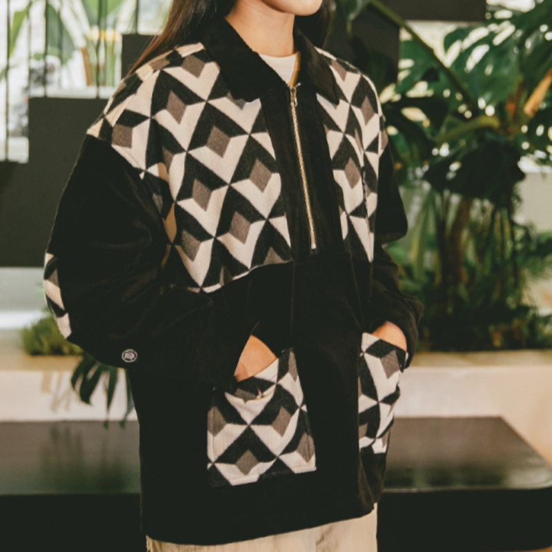 Retro Diamond Coach Jacket V0846