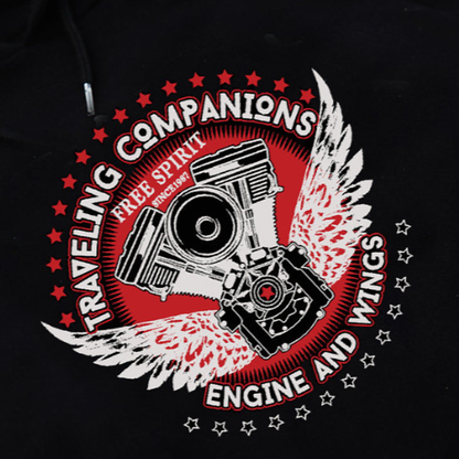 Biker Hoodie Sweatshirt V0913