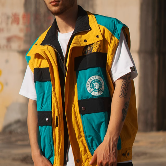 Retro color 2-way jacket vest V0513