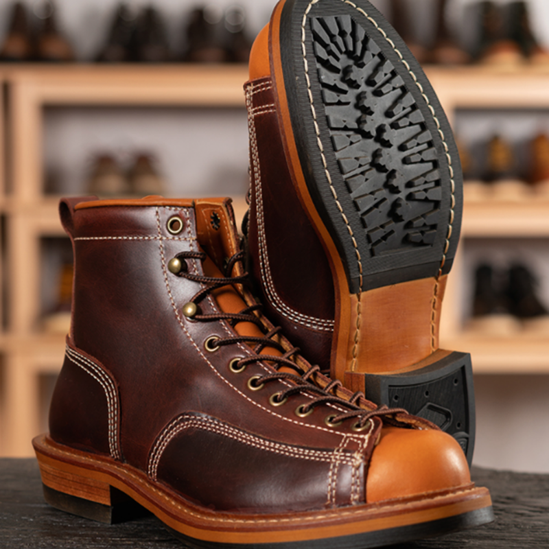 Retro High Top Work Boots V0778