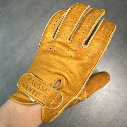 Vintage Leather Motorcycle Gloves V0928