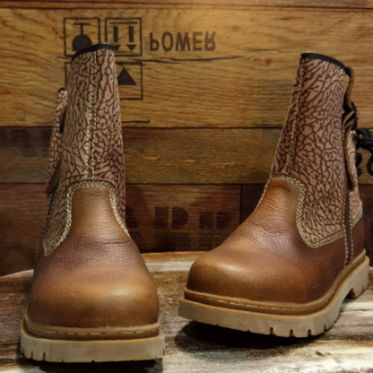 Leather Biker Boots V0855