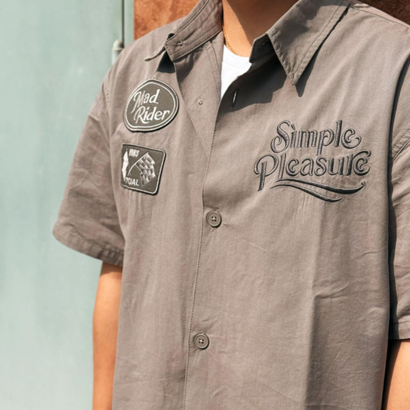 Racing Style Short-Sleeve Shirt V0995