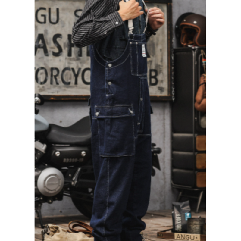 Retro Denim Work Overalls V0973