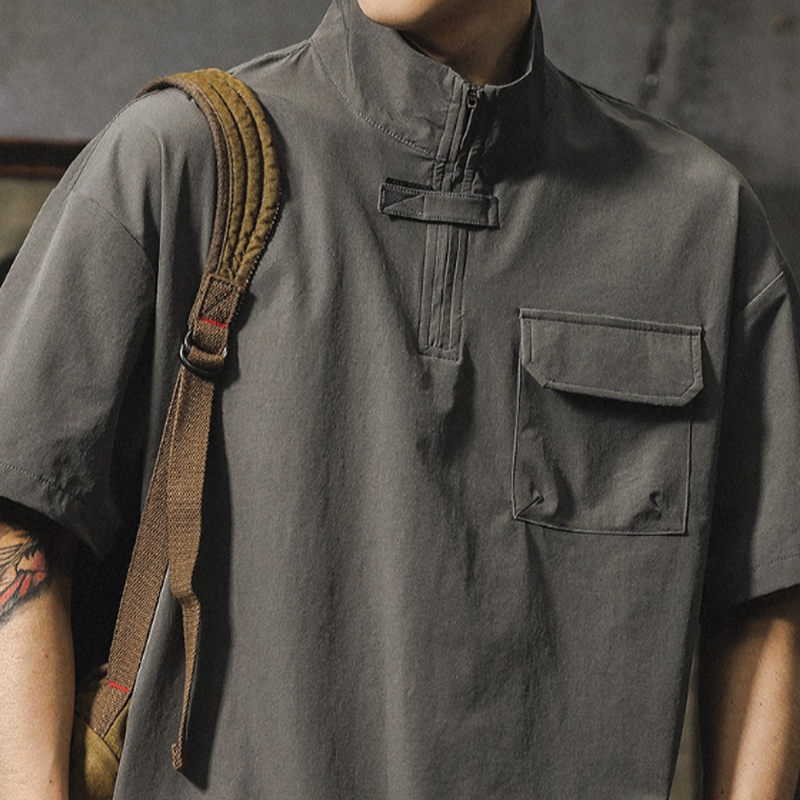 Standcollar RetroShirt V0965