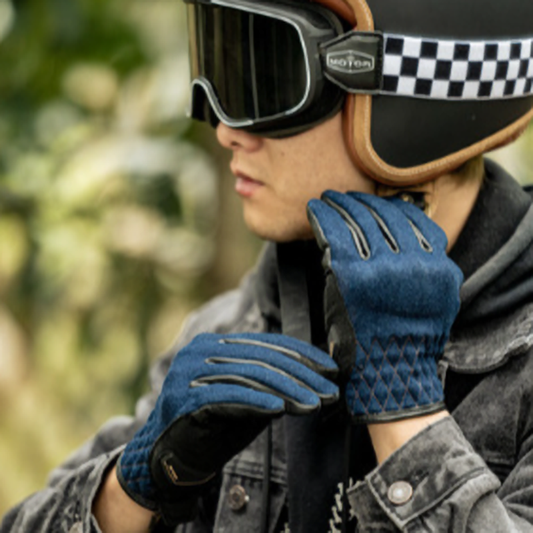 Vintage Touchscreen Motorcycle Gloves V0798
