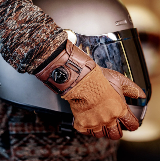 Vintage Leather Motorcycle Gloves V0862