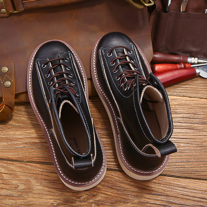 Two-Tone Moc Toe Boot V1037