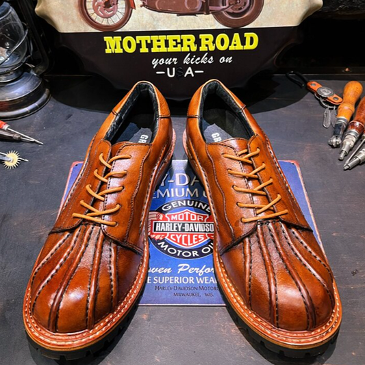 Retro Leather duck Shoes V0908