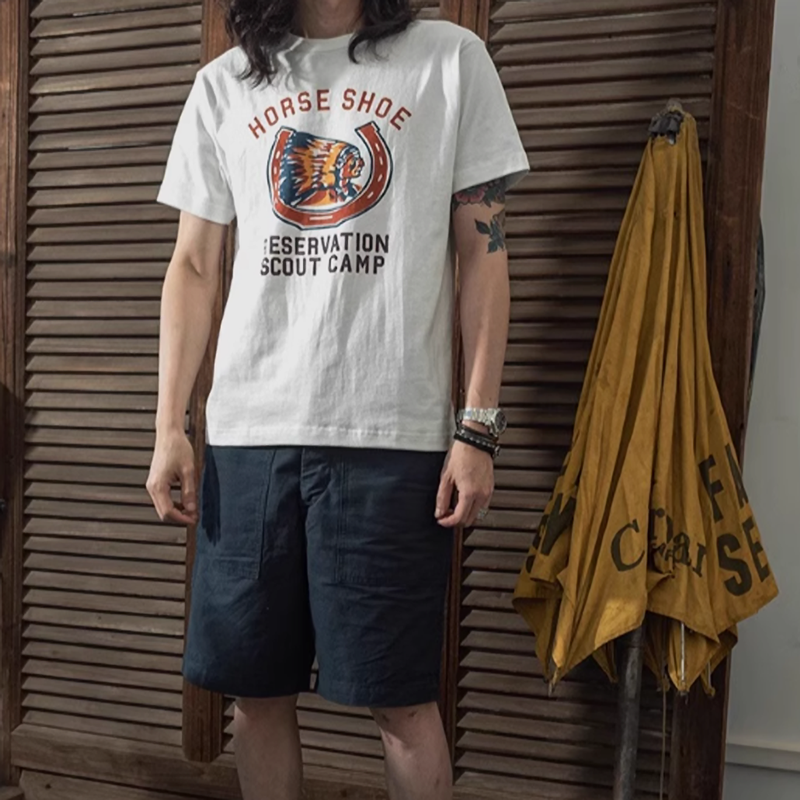 Heavyweight Vintage Indian Print Tee V0674