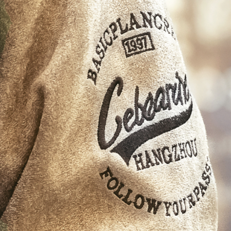 Vintage Suede Bomber Jacket V0822