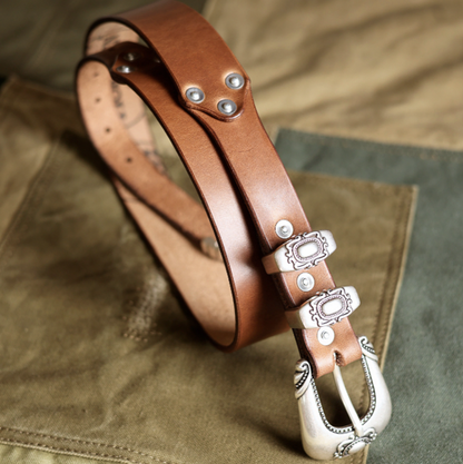 Handcrafted Western Leather Belts V1016