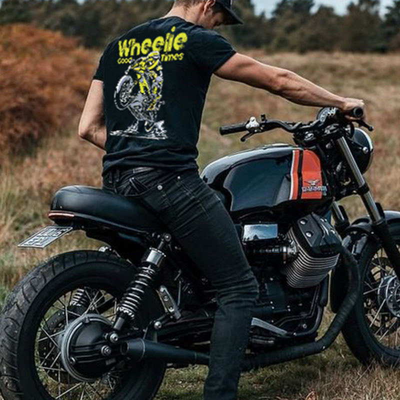 Retro Biker Graphic T-Shirt V0914