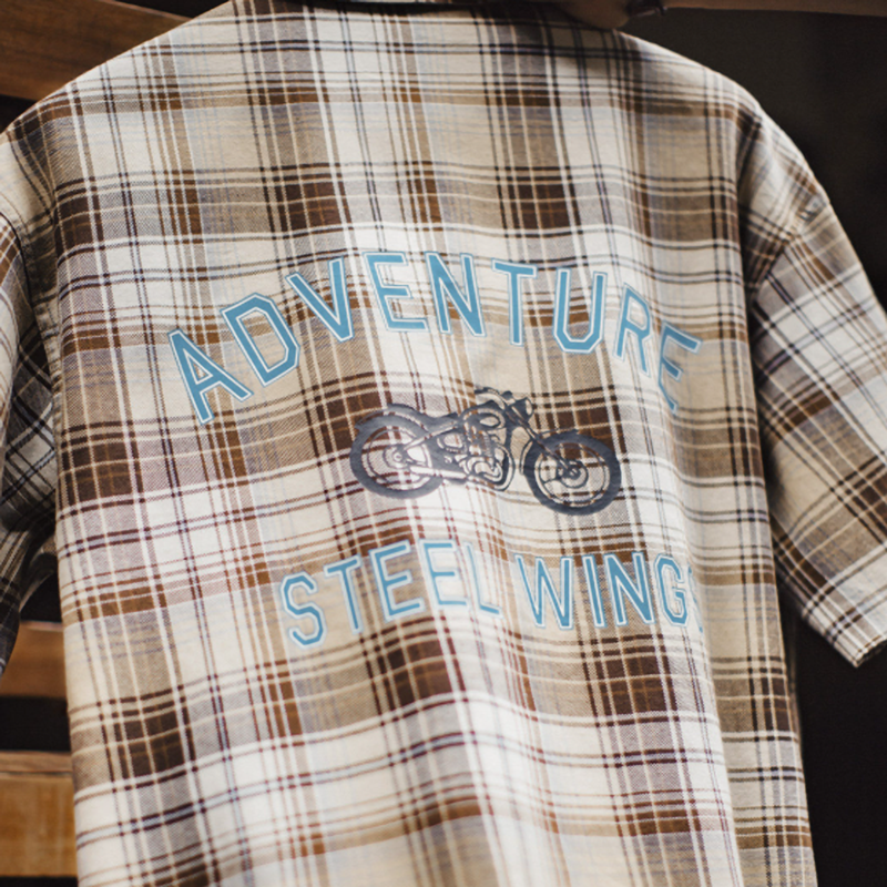 Vintage Checkered Short-Sleeve Shirt V0990