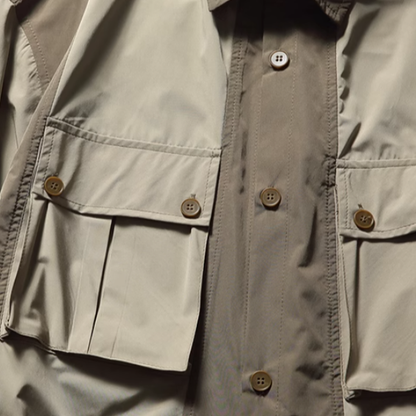 Retro Street Style Color-Blocked Work Shirt V0547