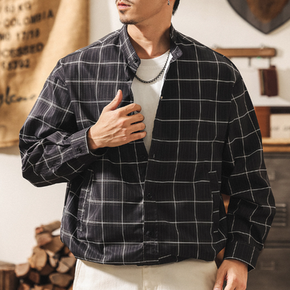 Retro Plaid Shirt Jacket V0912