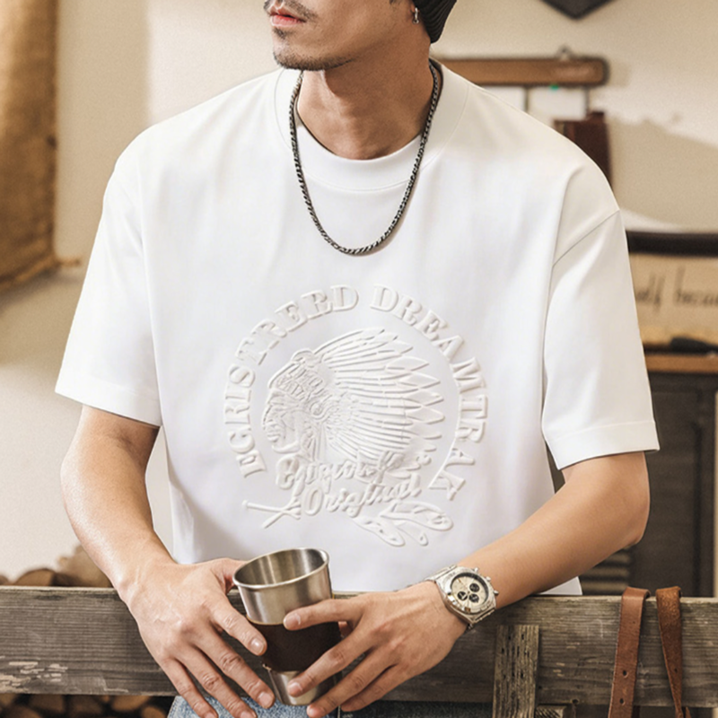 Retro Bamboo Cotton T-Shirt V0910