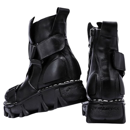 Thick-soled strap bike boots V0238