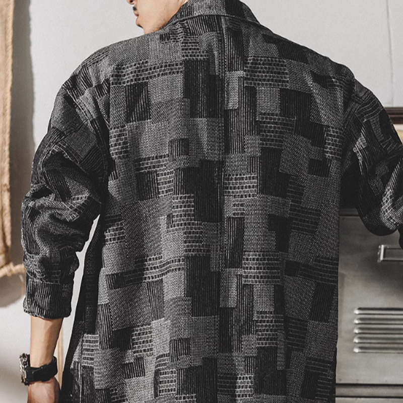 Heavyweight retro check shirt V0149