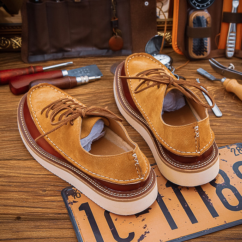 Casual Leather Low-cut Shoes V1033