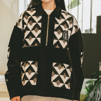 Retro Diamond Coach Jacket V0846