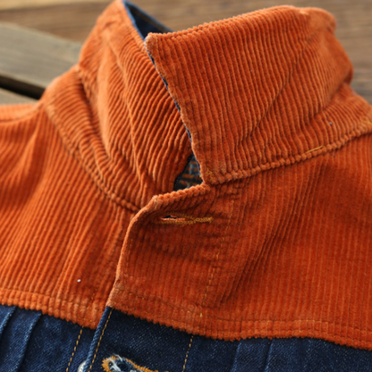 Patchwork Denim Vest V1043