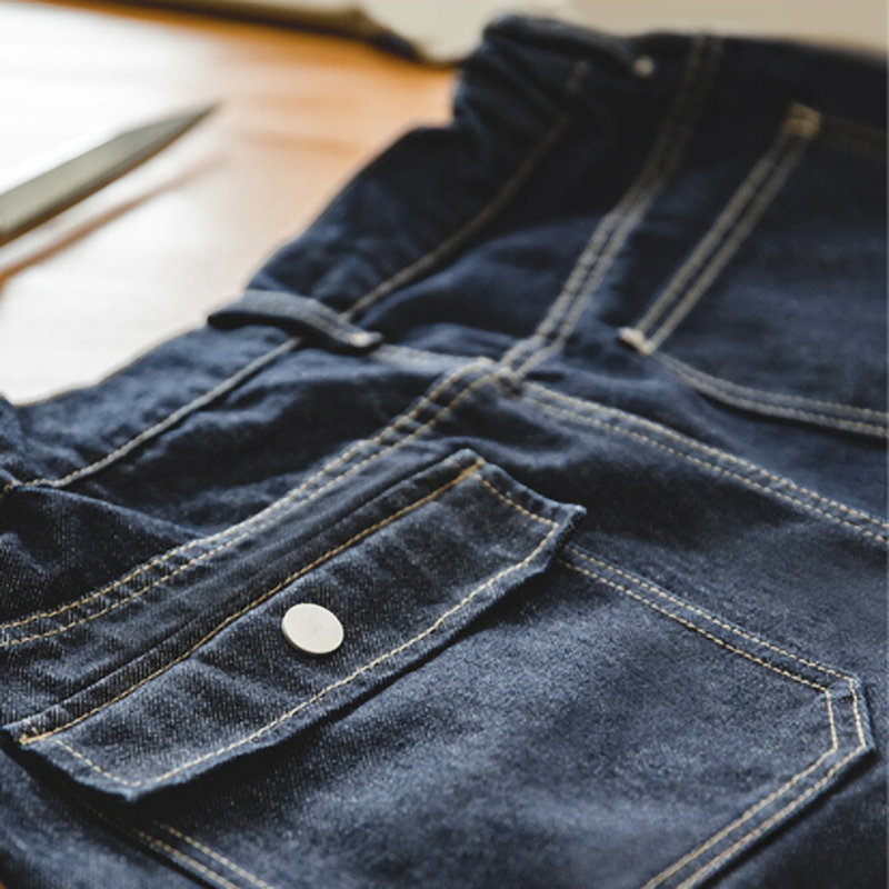 Vintage tuck stitch denim V0263