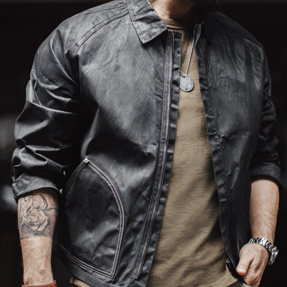 Vintage Waxed Casual Jacket V1053