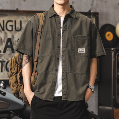 Vintage Cotton Work Shirt V0971