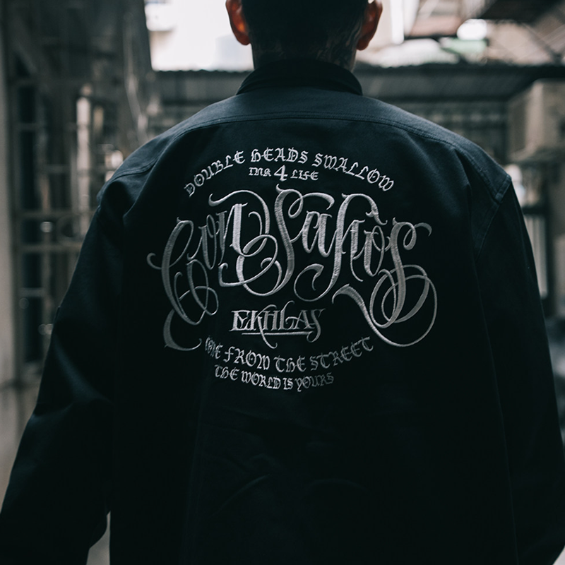Black Long Sleeve Work Shirt V1050