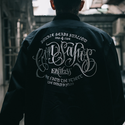 Black Long Sleeve Work Shirt V1050