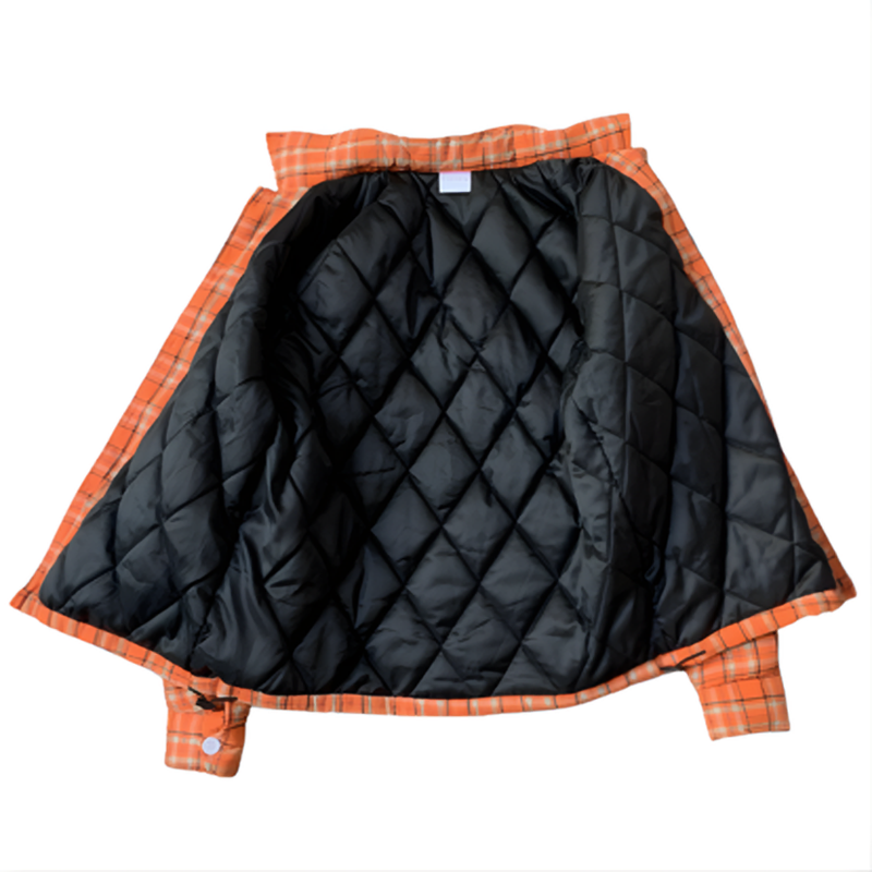 Checked padded jacket V0845