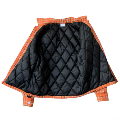 Checked padded jacket V0845