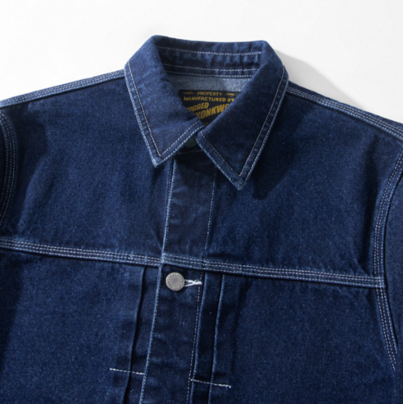 Hickory Striped Denim Jacket V1046