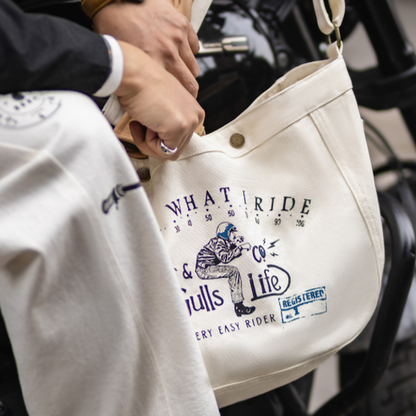 Retro Biker Canvas Tote Bag V0988