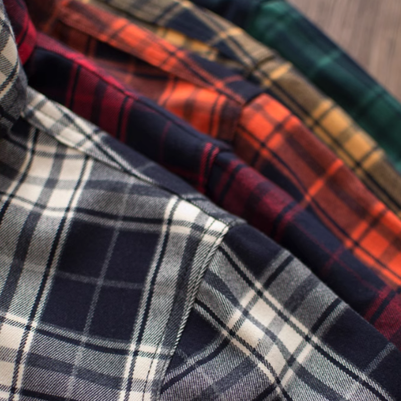 Heavyweight retro check shirt V0198