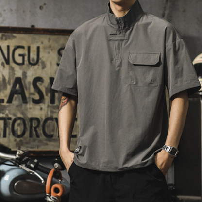 Standcollar RetroShirt V0965