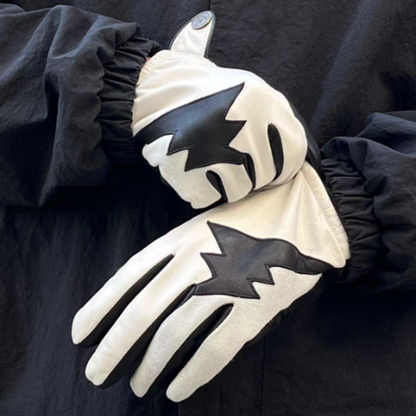 lightning Leather Motorcycle Gloves  V0826