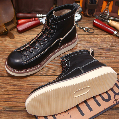 Two-Tone Moc Toe Boot V1037
