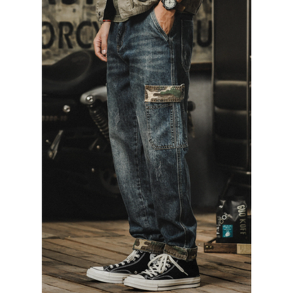 Camouflage Splice Cargo Pants V0972