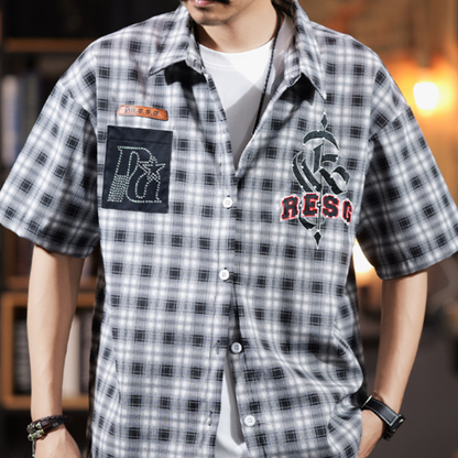 Retro Checkered Shirt V0991