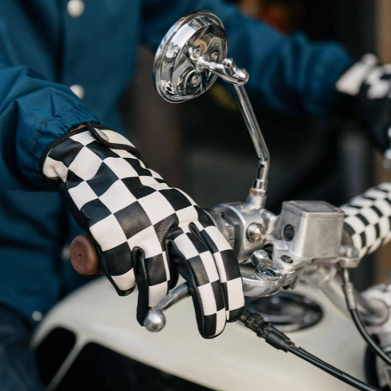 Vintage Leather Motorcycle Gloves V0918