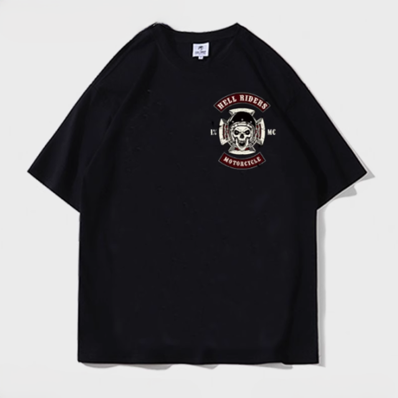 Crewneck Skull Rider T-shirt V0027