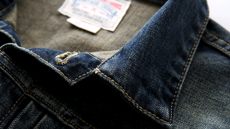 Retro Military Denim Jacket V0951