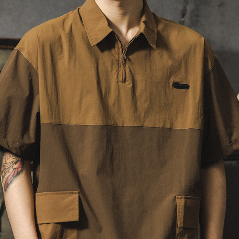 Quick-Dry Color Blocks Shirt V0970
