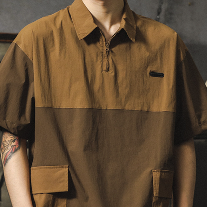 Quick-Dry Color Blocks Shirt V0970