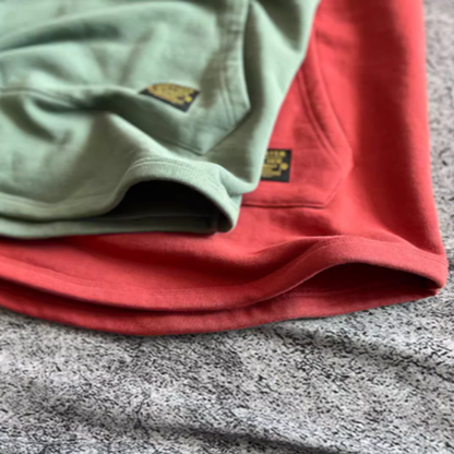 Retro suede patch sweatshirt V0430