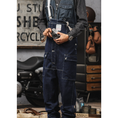 Retro Denim Work Overalls V0973